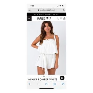 Princess Polly Wexler White Romper